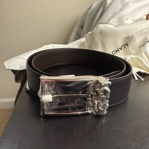 Black Ferragamo Belt
